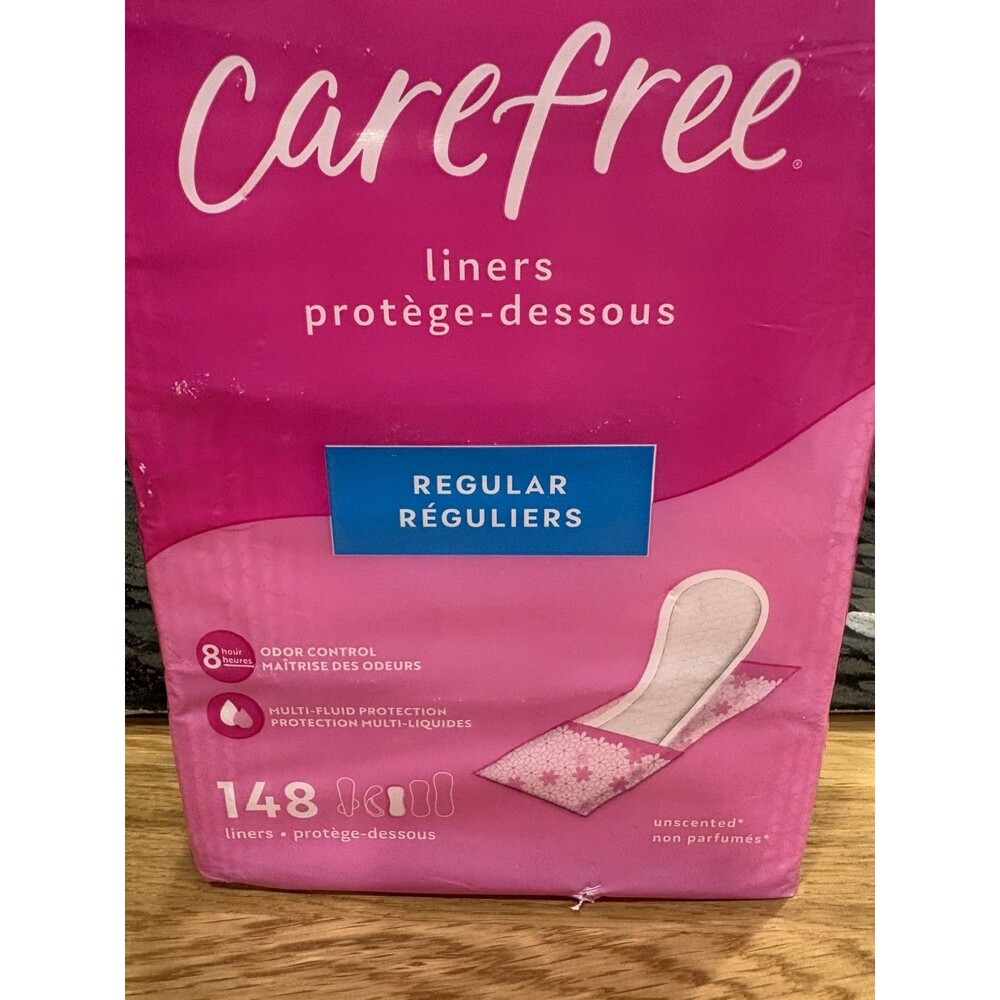 Carefree Regular Panty Liners 148 Count Unscented New Sealed